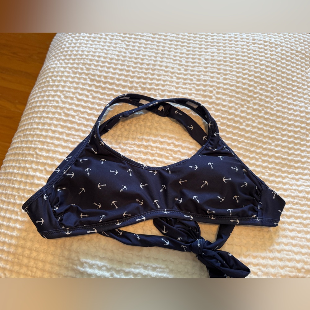 La Vie En Rose Aqua Navy Bikini Top